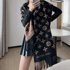 Louis Vuitton Premium Woven Wild At Heart Series Monogram Fringe Scarf Shawl – product image 16