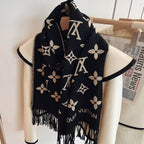Louis Vuitton Premium Woven Wild At Heart Series Monogram Fringe Scarf Shawl – product image 2