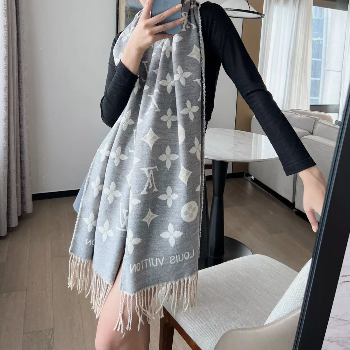 Louis Vuitton Premium Woven Wild At Heart Series Monogram Fringe Scarf Shawl – product image 22
