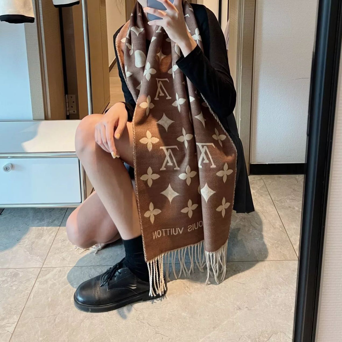 Louis Vuitton Premium Woven Wild At Heart Series Monogram Fringe Scarf Shawl – product image 27