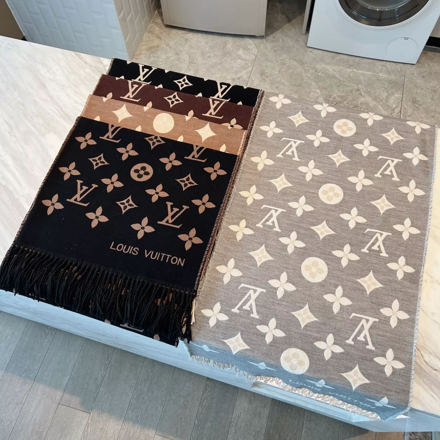 Louis Vuitton Premium Woven Wild At Heart Series Monogram Fringe Scarf Shawl – product image 28