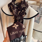 Louis Vuitton Premium Woven Wild At Heart Series Monogram Fringe Scarf Shawl – product image 4