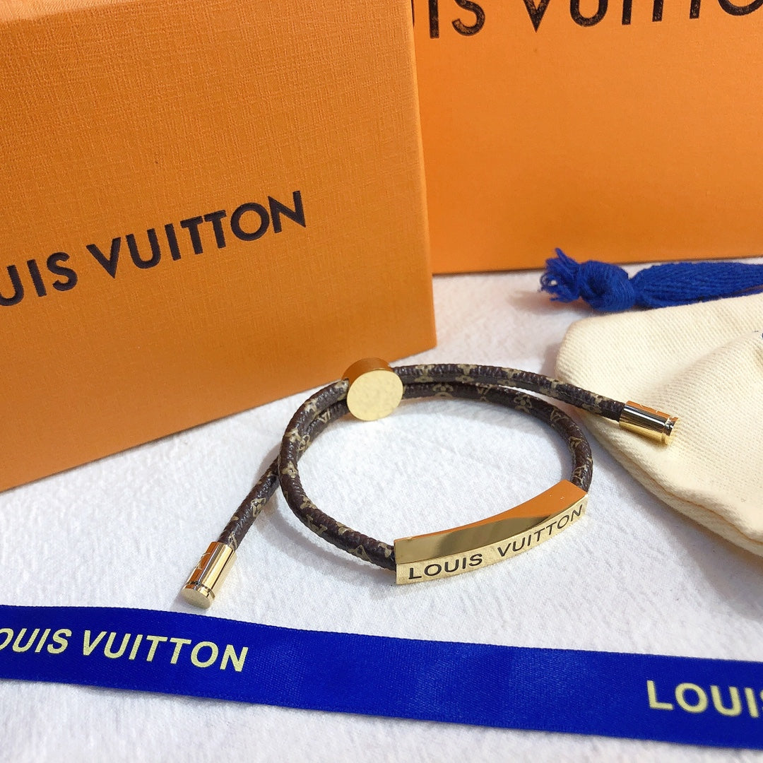 Louis Vuitton Print Leather Bracelet – Luxury Jewelry – product image 3