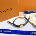 Louis Vuitton Print Leather Bracelet – Luxury Jewelry – product image 5