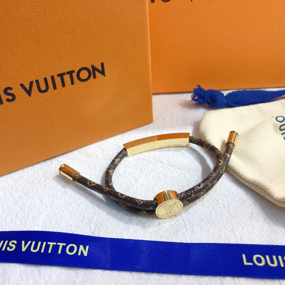 Louis Vuitton Print Leather Bracelet – Luxury Jewelry – product image 5