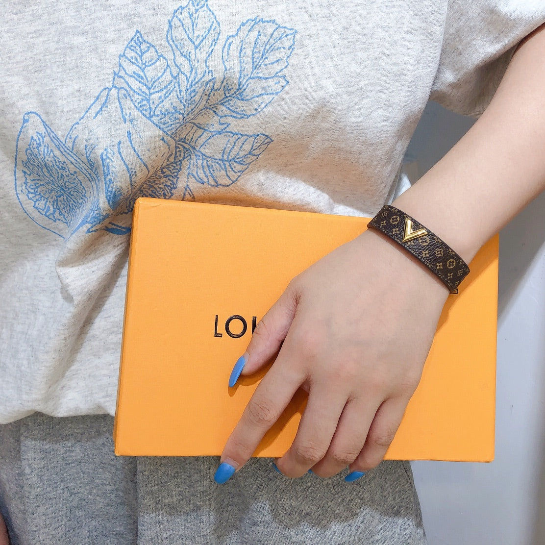 Louis Vuitton Print Leather Bracelet – Luxury Jewelry – product image 2