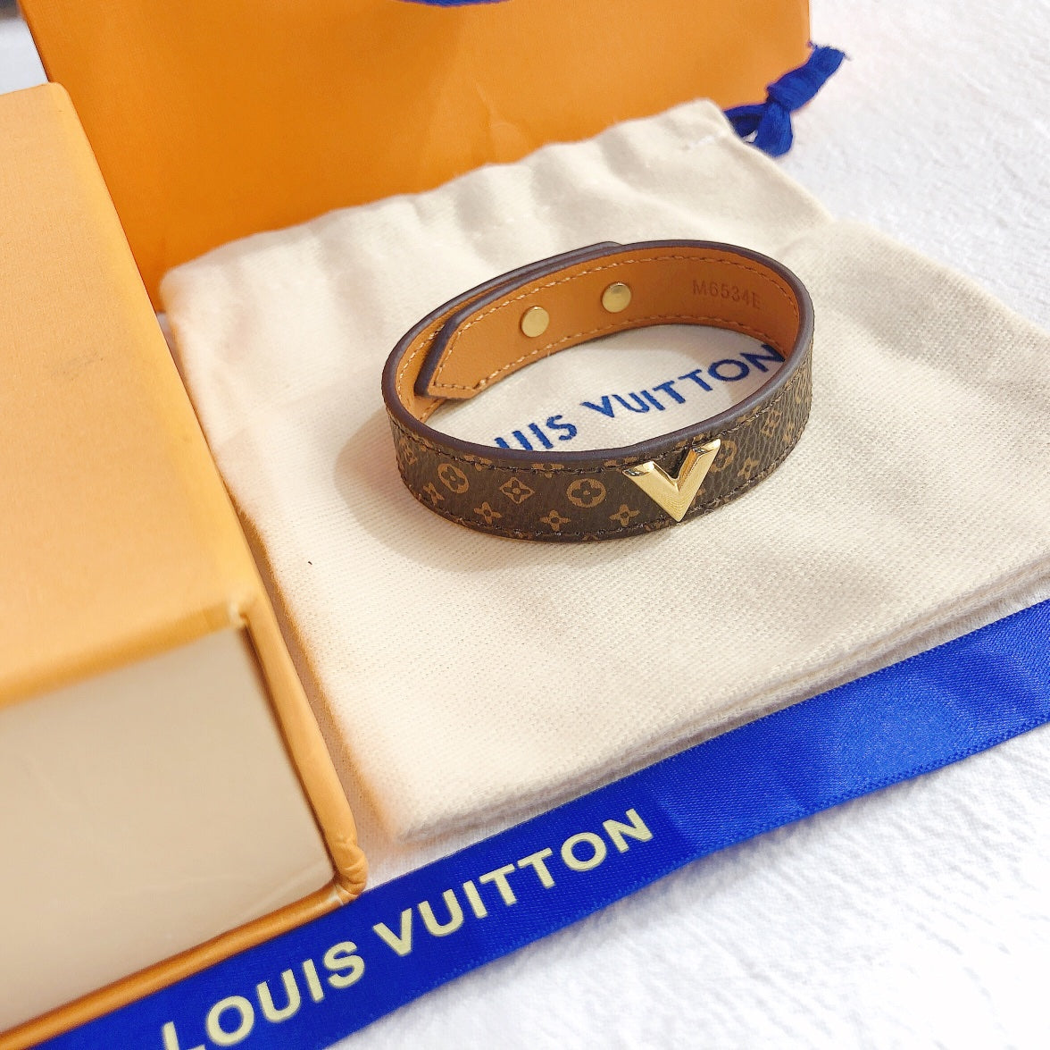 Louis Vuitton Print Leather Bracelet – Luxury Jewelry – product image 3