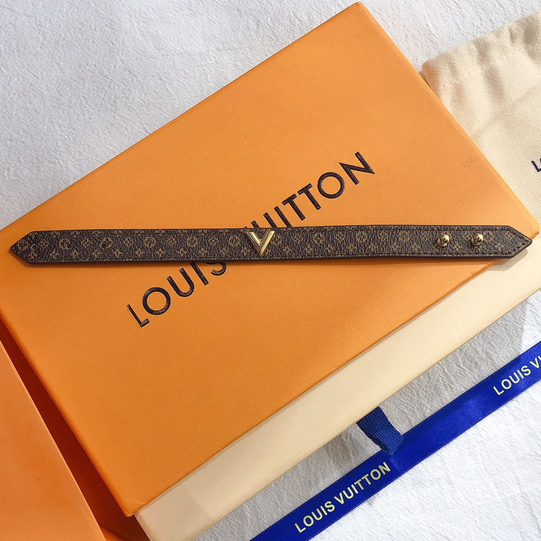 Louis Vuitton Print Leather Bracelet – Luxury Jewelry – product image 4