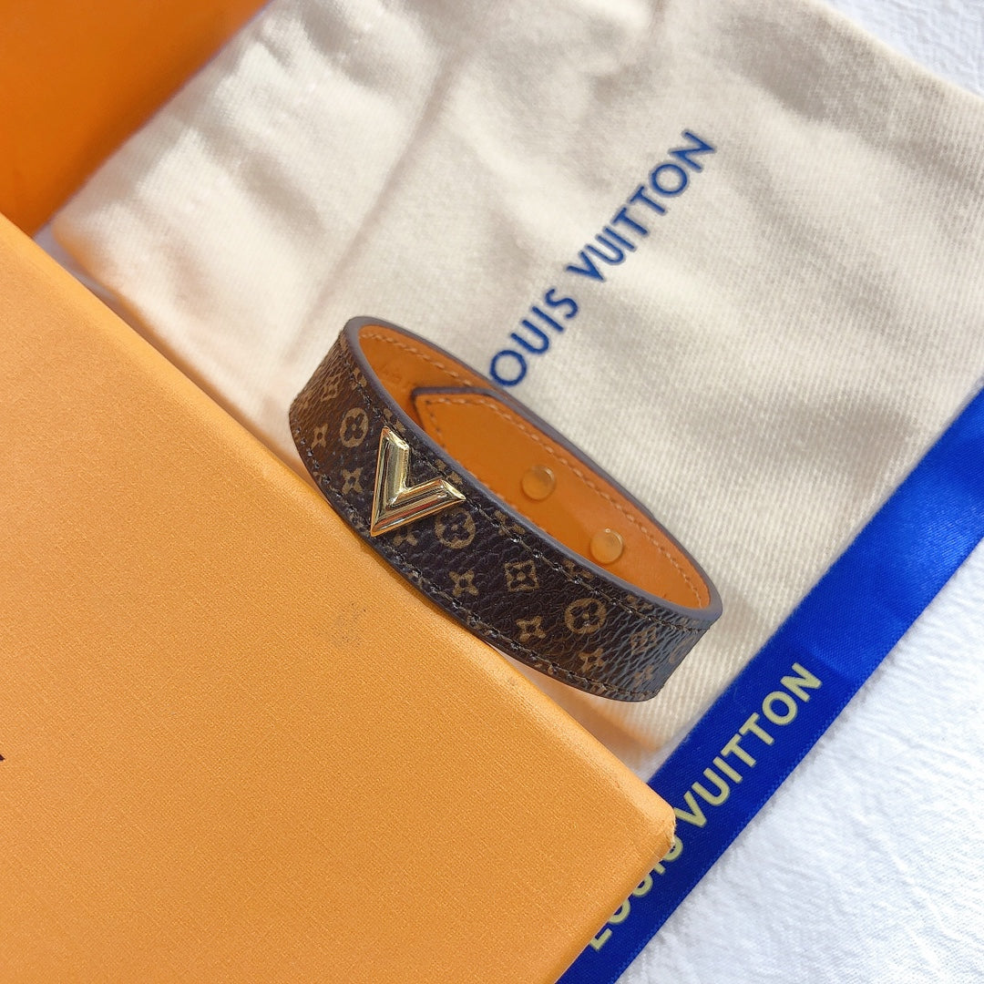 Louis Vuitton Print Leather Bracelet – Luxury Jewelry – product image 5