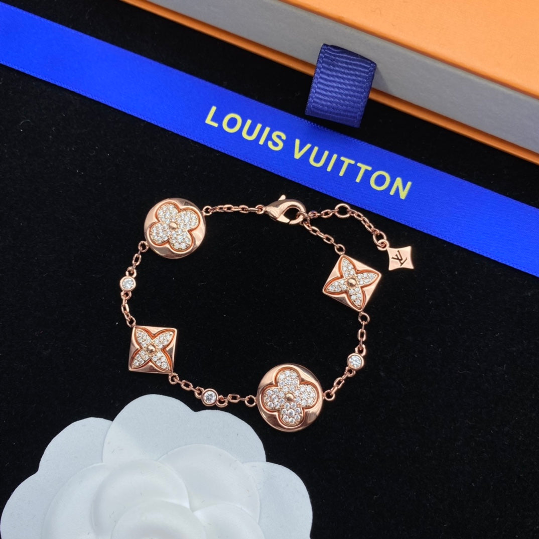 Louis Vuitton Rose Gold Crystal Bracelet – Luxury Jewelry – product image 1