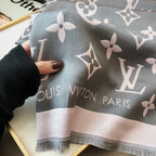 Louis Vuitton Satin Glossy Monogram Jacquard Scarf Shawl for Women – product image 10