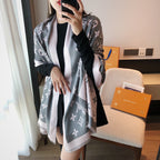 Louis Vuitton Satin Glossy Monogram Jacquard Scarf Shawl for Women – product image 11