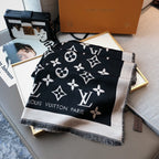 Louis Vuitton Satin Glossy Monogram Jacquard Scarf Shawl for Women – product image 4