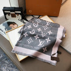 Louis Vuitton Satin Glossy Monogram Jacquard Scarf Shawl for Women – product image 8