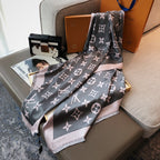 Louis Vuitton Satin Glossy Monogram Jacquard Scarf Shawl for Women – product image 9