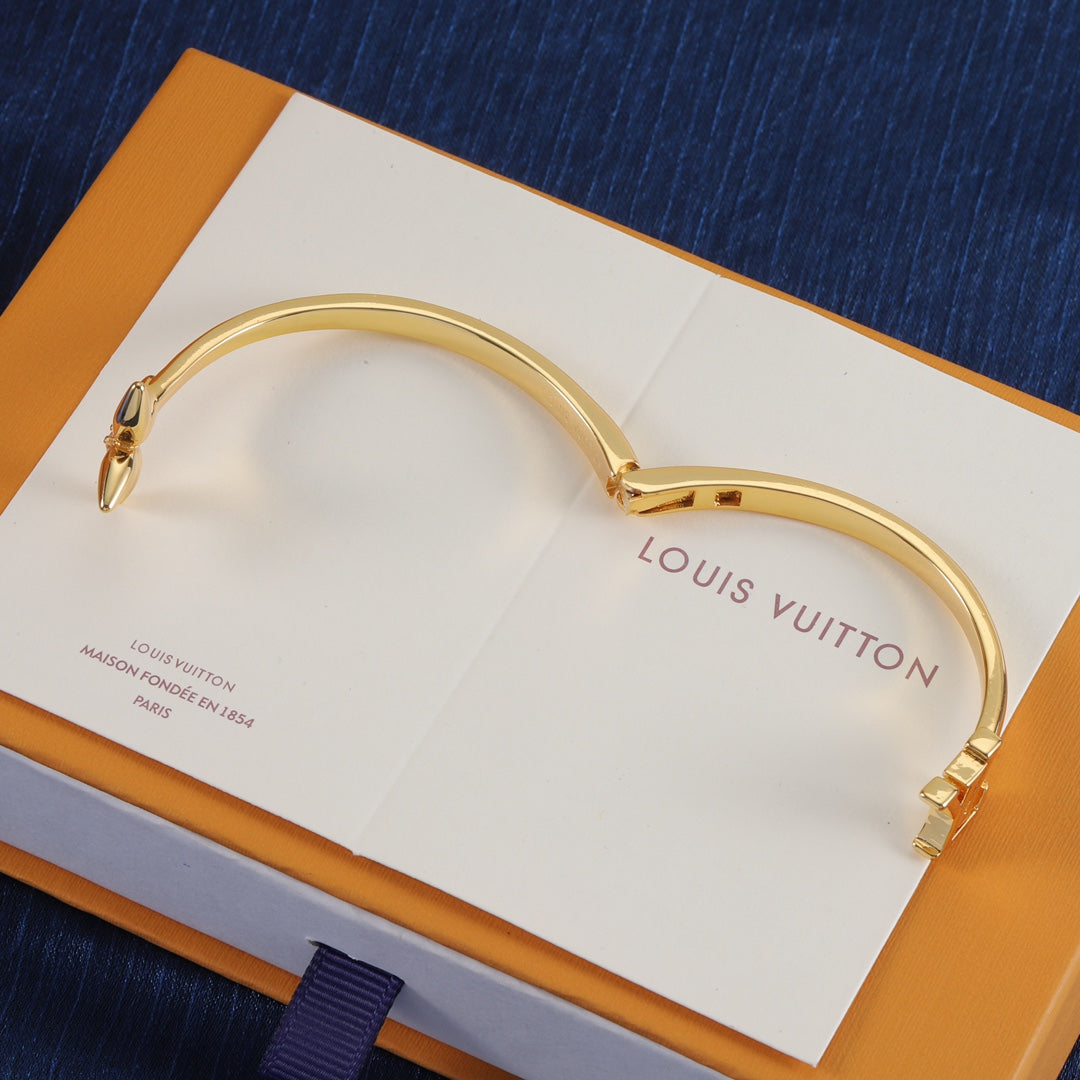 Louis Vuitton Signature Monogram Crystal Flower Open Cuff Bracelet – Luxury Jewelry – product image 11