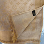 Louis Vuitton Silk Satin Fringe Monogram Scarf Shawl for Women – product image 23