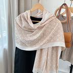 Louis Vuitton Silk Satin Fringe Monogram Scarf Shawl for Women – product image 30