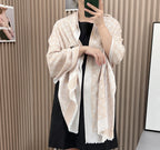 Louis Vuitton Silk Satin Fringe Monogram Scarf Shawl for Women – product image 31
