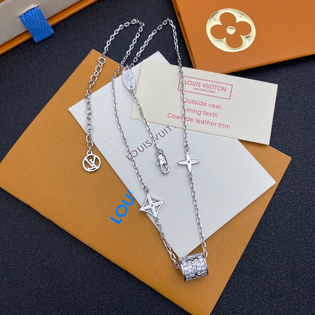 Louis Vuitton Silver Small Waist Pendant Necklace – Luxury Designer Jewelry – product image 1