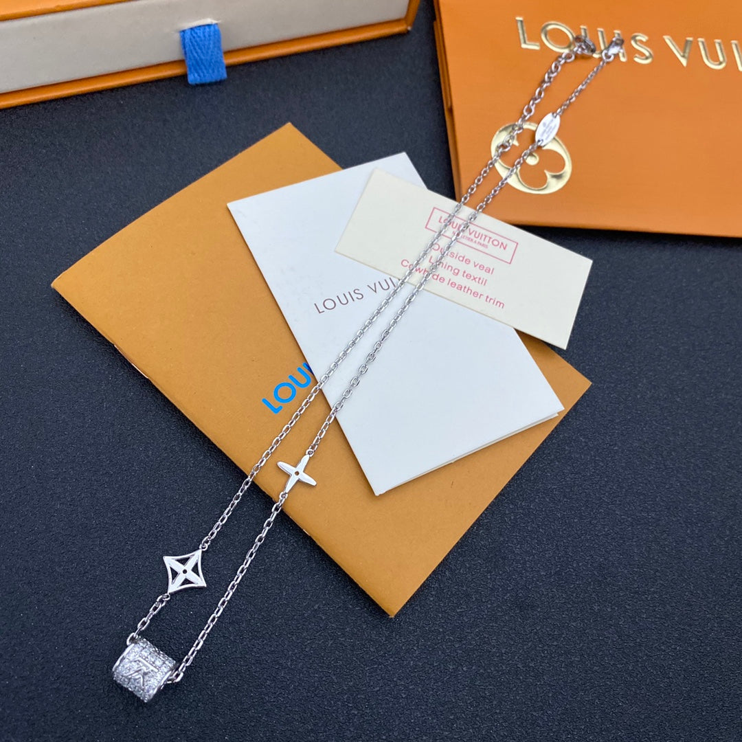 Louis Vuitton Silver Small Waist Pendant Necklace – Luxury Designer Jewelry – product image 2