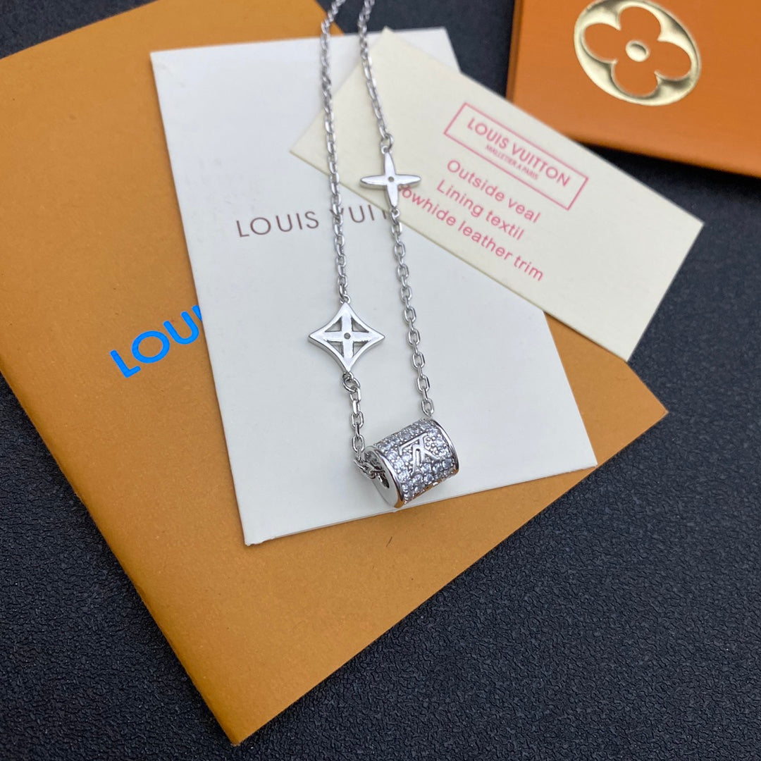 Louis Vuitton Silver Small Waist Pendant Necklace – Luxury Designer Jewelry – product image 3