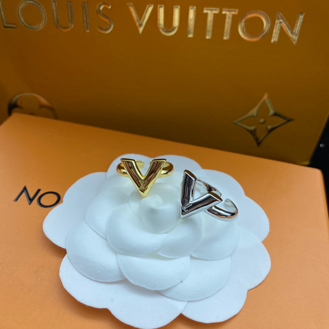 Louis Vuitton Simple V-Shaped Open Ring – Luxury Designer Jewelry – product image 6