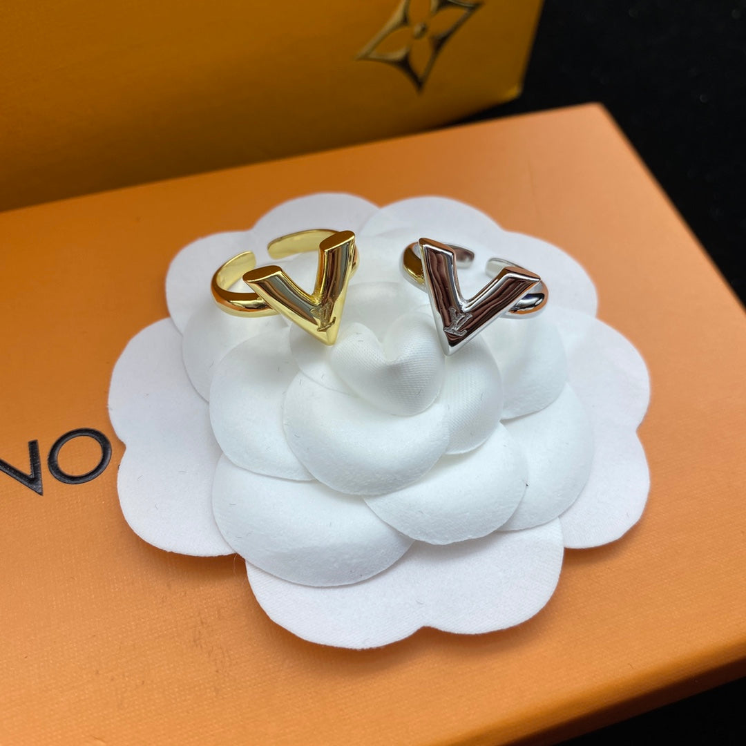 Louis Vuitton Simple V-Shaped Open Ring – Luxury Designer Jewelry – product image 8