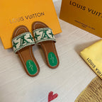 Louis Vuitton Summer Straw Monogram Slippers – slippers product image 10