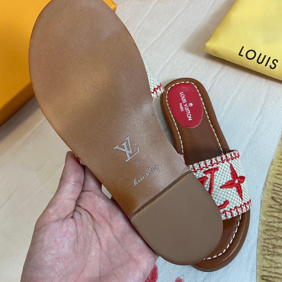 Louis Vuitton Summer Straw Monogram Slippers – slippers product image 19