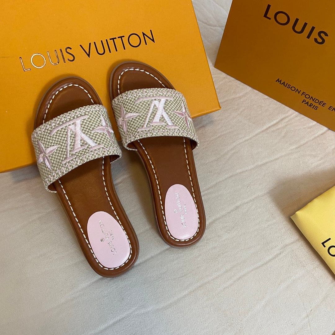 Louis Vuitton Summer Straw Monogram Slippers – slippers product image 4