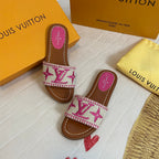 Louis Vuitton Summer Straw Monogram Slippers – slippers product image 5