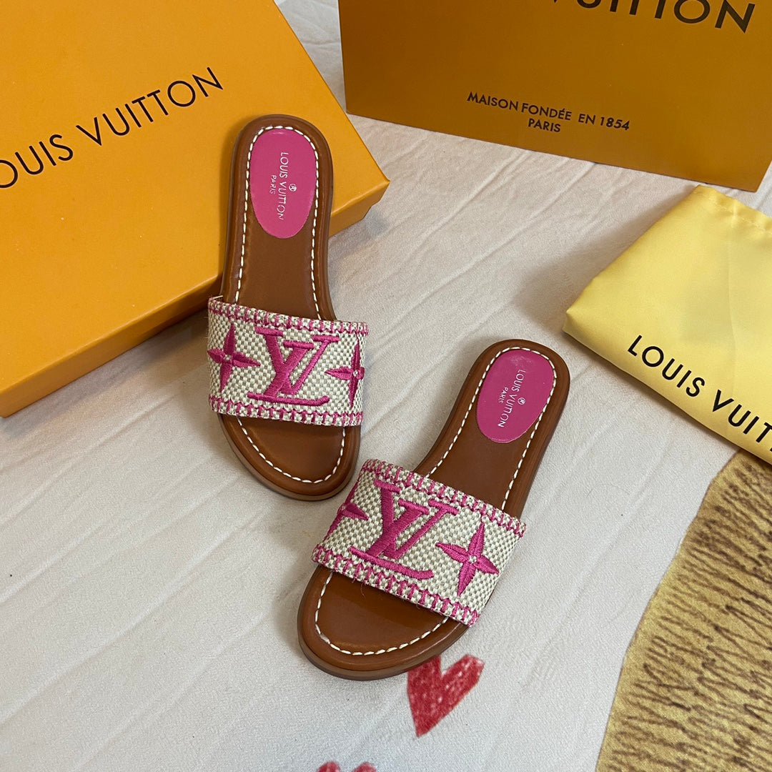 Louis Vuitton Summer Straw Monogram Slippers – slippers product image 5
