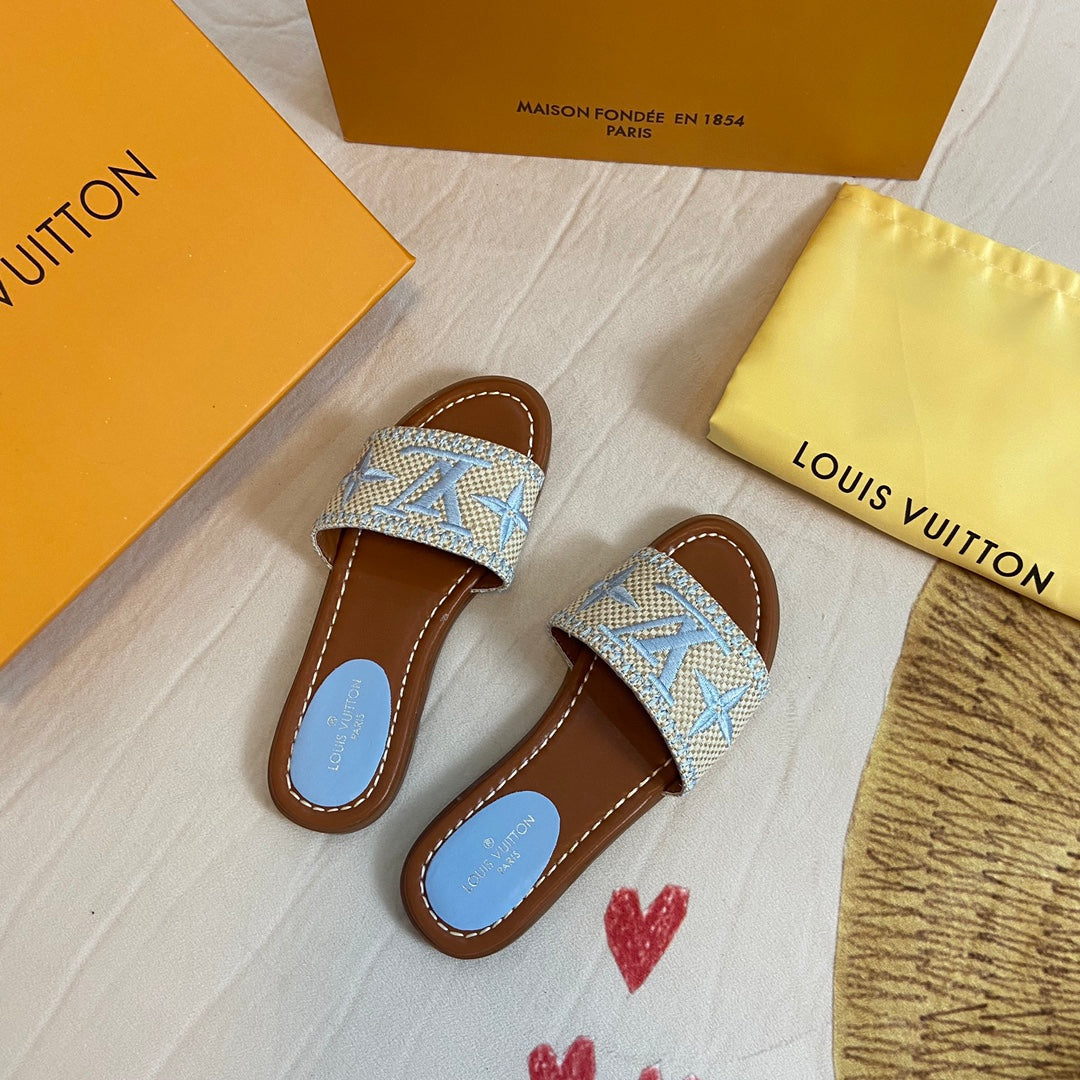 Louis Vuitton Summer Straw Monogram Slippers – slippers product image 8