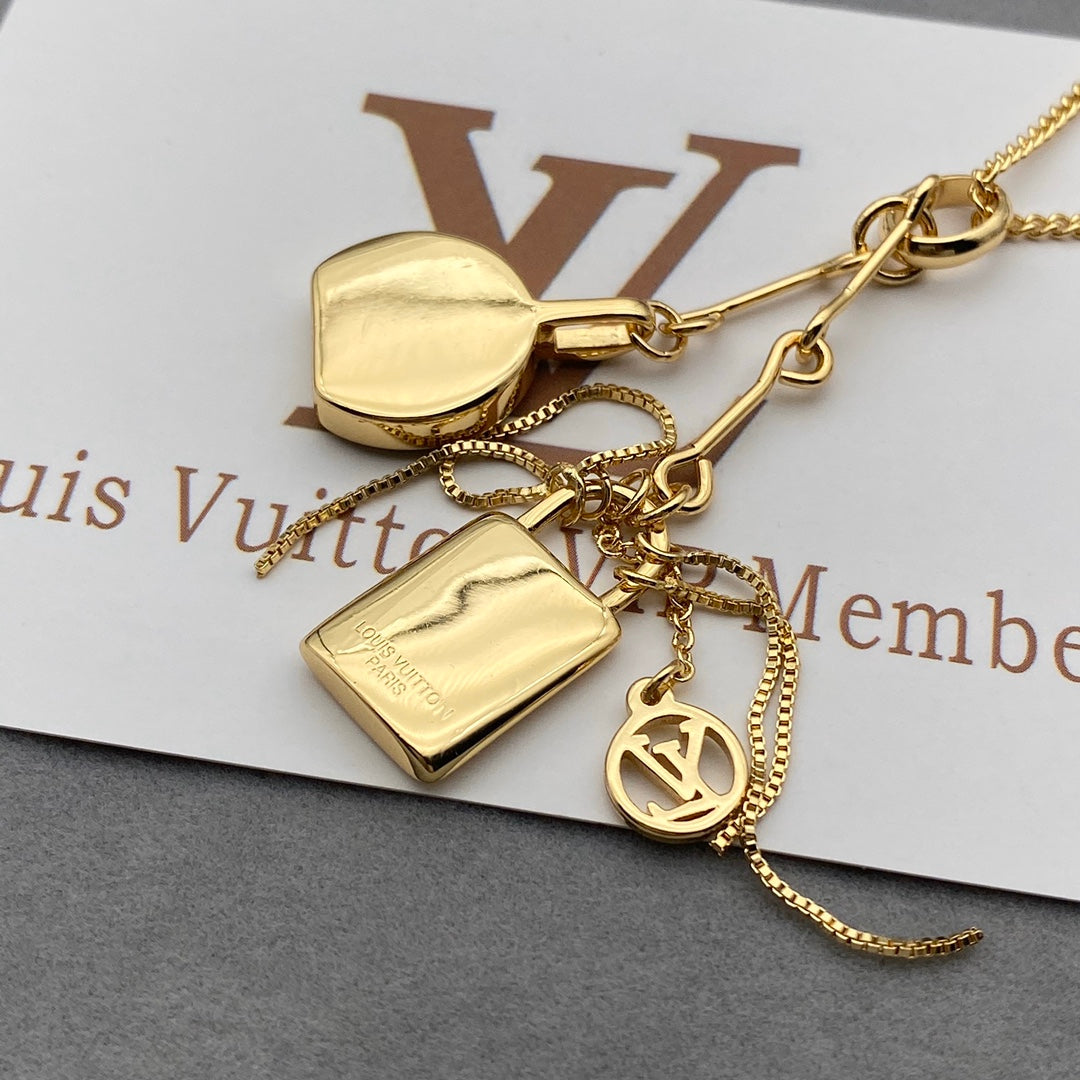 Louis Vuitton Travel Bag Lock Pendant Necklace – Luxury Designer Jewelry – product image 4