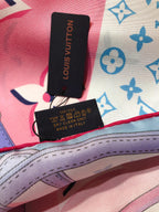 Louis Vuitton Twill Silk 3D Monogram Square Scarf for Women – product image 10