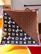 Louis Vuitton Twill Silk 3D Monogram Square Scarf for Women – product image 2