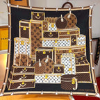 Louis Vuitton Twill Silk LET'S GO Collection Square Scarf for Women – product image 1