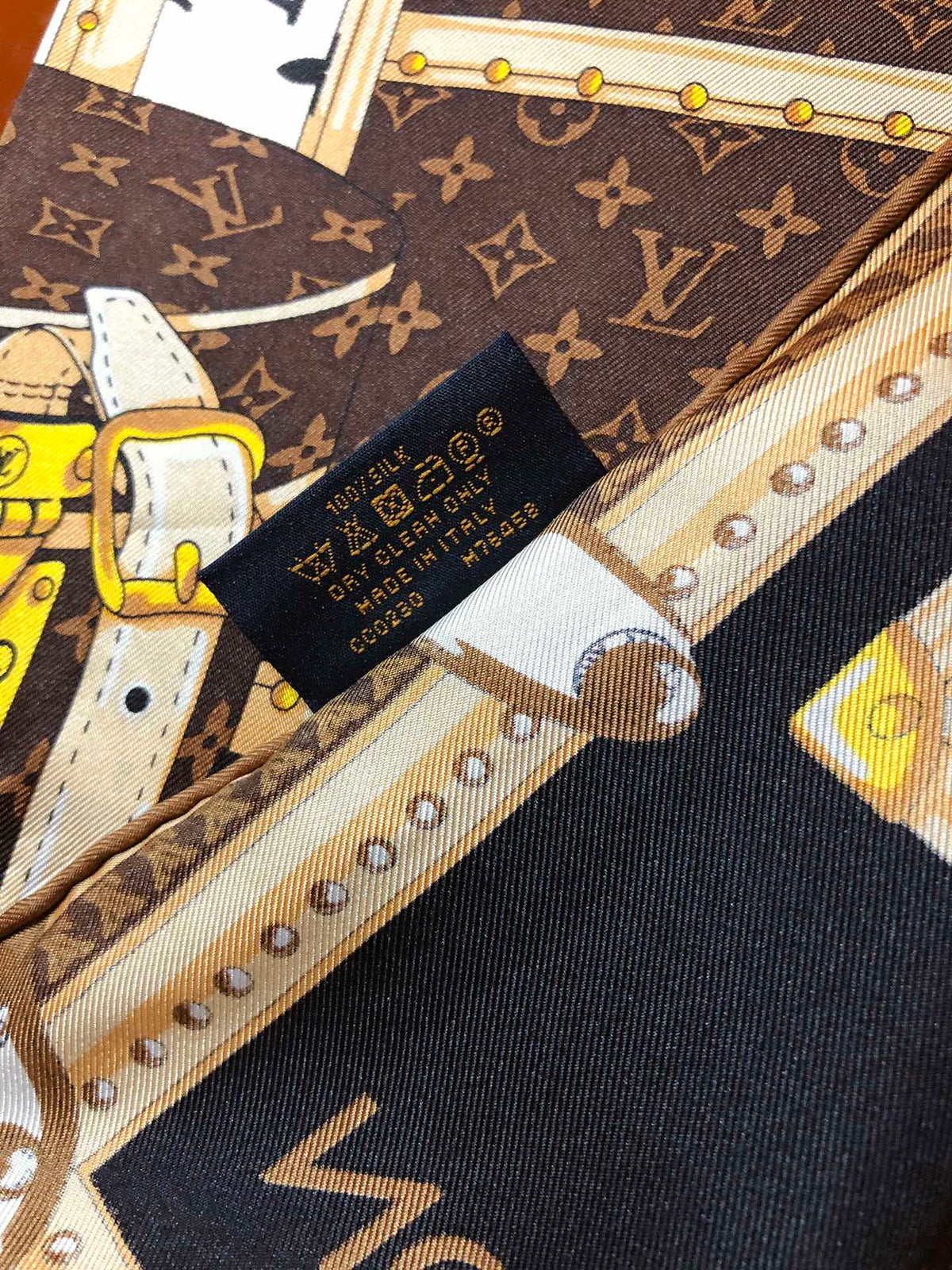 Louis Vuitton Twill Silk LET'S GO Collection Square Scarf for Women – product image 13