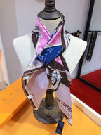 Louis Vuitton Twill Silk LET'S GO Collection Square Scarf for Women – product image 15