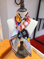 Louis Vuitton Twill Silk Monogram Bouquet Square Scarf for Women – product image 18