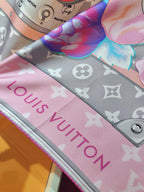 Louis Vuitton Twill Silk Monogram Bouquet Square Scarf for Women – product image 8