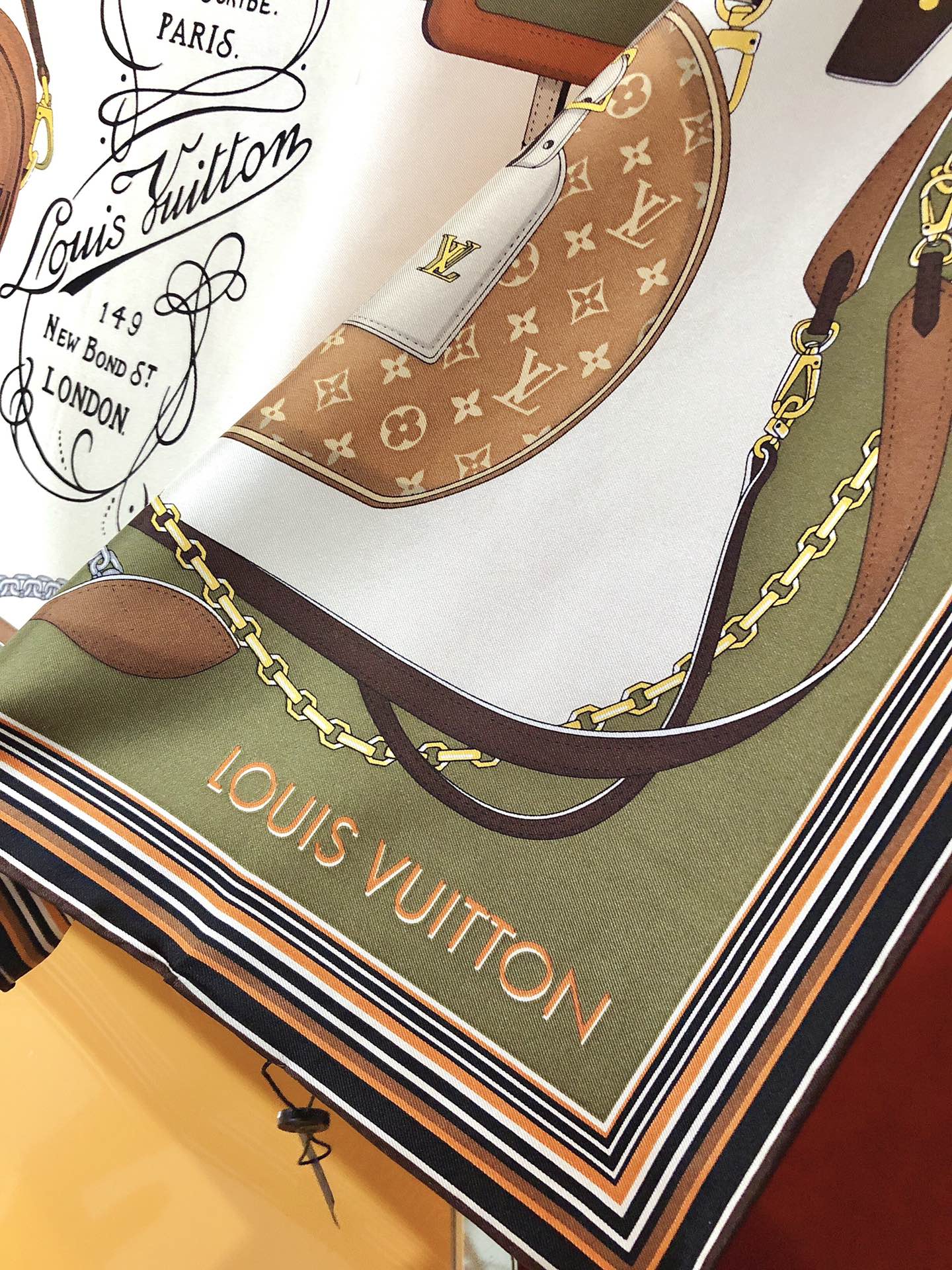 Louis Vuitton Twill Silk TREASURE Square Scarf for Women – product image 12