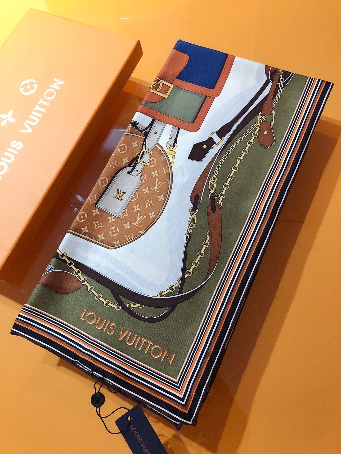Louis Vuitton Twill Silk TREASURE Square Scarf for Women – product image 16