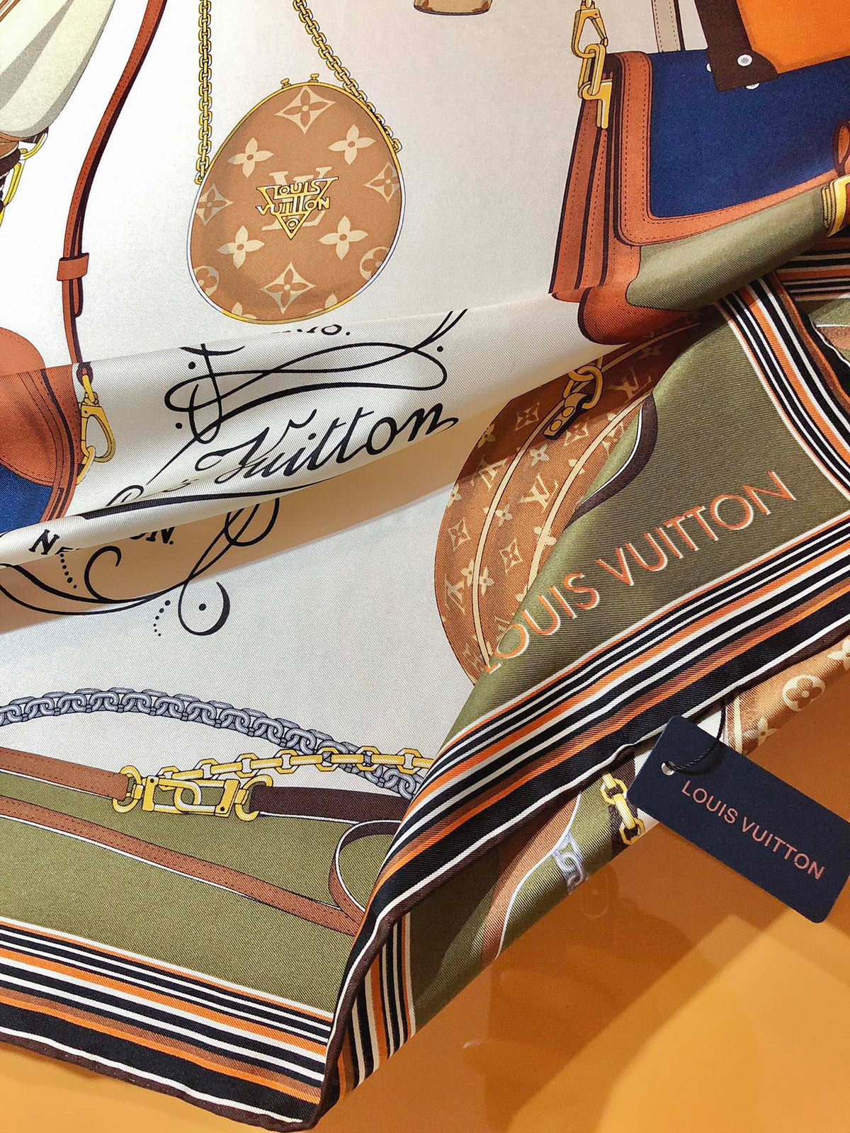 Louis Vuitton Twill Silk TREASURE Square Scarf for Women – product image 17