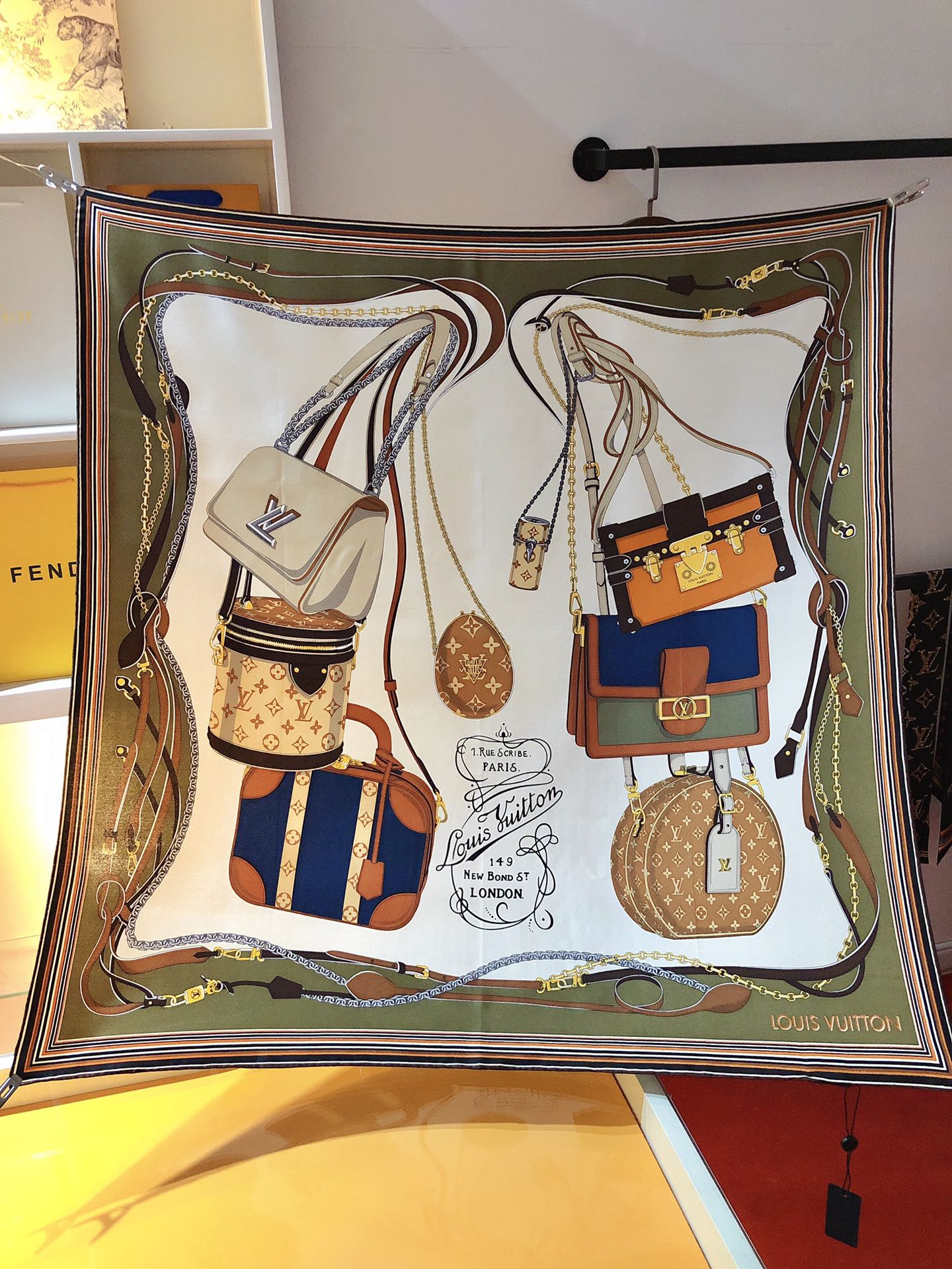 Louis Vuitton Twill Silk TREASURE Square Scarf for Women – product image 2