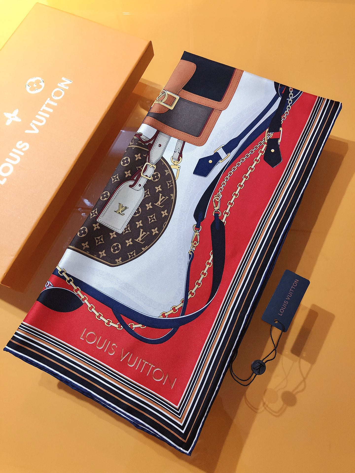 Louis Vuitton Twill Silk TREASURE Square Scarf for Women – product image 7