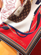 Louis Vuitton Twill Silk TREASURE Square Scarf for Women – product image 8