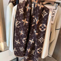 Louis Vuitton Two-Tone Monogram Jacquard Cashmere Scarf for Women – product image 9