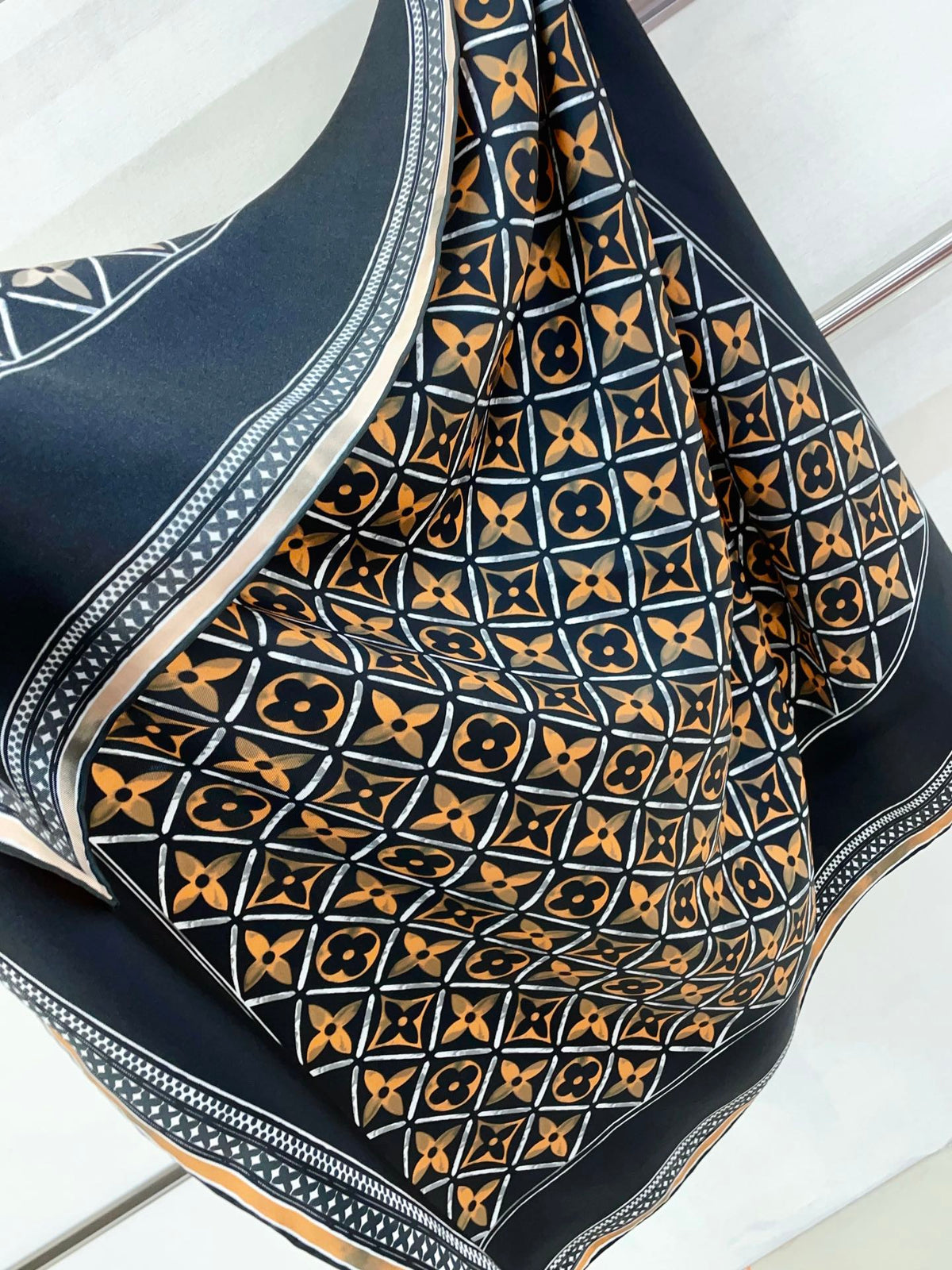 Louis Vuitton Vintage Embossed Square Silk Scarf for Women – product image 14